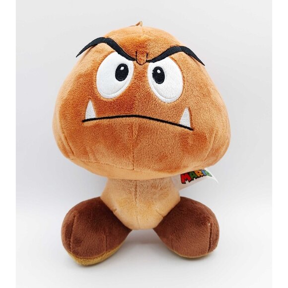 Nintendo Super Mario Goomba 10" Plush Stuffed Brown Toy - Picture 1 of 5